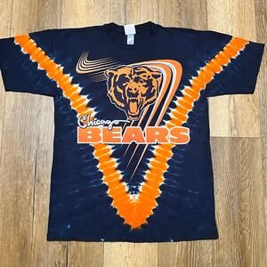 Vtg CHICAGO BEARS LIQUID BLUE NFL Tie Dye Short Sleeve T-Shirt Large Football